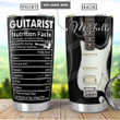 Personalized Electric Guitar Nutrition Facts Stainless Steel Tumbler, Tumbler Cups For Coffee/Tea, Great Customized Gifts For Birthday Christmas Thanksgiving