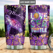 Personalized Flowers Purple Sea Turtle Tumbler Cup Love Sea Turtle Stainless Steel Insulated Tumbler 20 Oz Best Gifts For Birthday Christmas Thanksgiving Coffee/ Tea Tumbler With Lid