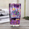 Personalized Flowers Purple Sea Turtle Tumbler Cup Love Sea Turtle Stainless Steel Insulated Tumbler 20 Oz Best Gifts For Birthday Christmas Thanksgiving Coffee/ Tea Tumbler With Lid