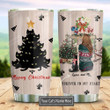 Kitten Christmas With You Personalized Tumbler Cup, Forever In My Heart, Stainless Steel Insulated Tumbler 20 Oz, Perfect Gifts For Cat Lovers, Gifts For Girl On  Birthday Christmas