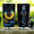 Peace Love Cure Diabetes Tumbler Cup Begin Each Day With A Happy Heart Stainless Steel Insulated Tumbler 20 Oz Best Gifts For Birthday Christmas Thanksgiving Tumbler For Coffee/ Tea