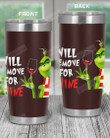 Will Remove For Wine, Grinch And Wine Stainless Steel Tumbler Cup For Coffee/Tea