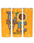 Love Agriculture Sunflower Stainless Steel Tumbler, Tumbler Cups For Coffee/Tea