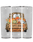 Love Being Lunch Lady Cartoon Car And Pumpkin Stainless Steel Tumbler, Tumbler Cups For Coffee/Tea