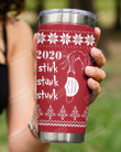 Personalized Custom Date, Stink stank Stunk White Mask On Tree Stainless Steel Tumbler Cup For Coffee/Tea