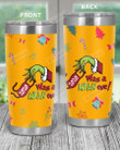 Personalized Custom Date Christmas Grinch, Was A Mean One, Orange Stainless Steel Tumbler Cup For Coffee/Tea