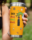Personalized Custom Date, Christmas Dropping Sanitizer Orange Stainless Steel Tumbler Cup For Coffee/Tea