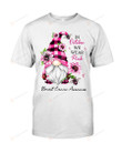 In October We Wear Pink Funny Gnome Breast Cancer Awareness Unisex Classic Shirt T-Shirt For Warrior, Survivor, Pink Ribbon