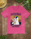 Retro Navy Coffee Unicorn I Hate Morning People Short-Sleeves Tshirt, Pullover Hoodie, Great Gift For Thanksgiving Birthday Christmas
