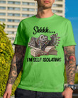 Reading Owl Shhhh I'm Self Isolating Short-Sleeves Tshirt, Pullover Hoodie, Great Gift For Thanksgiving Birthday Christmas