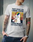 Retro Navy Coffee Unicorn That's What I Do Short-Sleeves Tshirt, Pullover Hoodie, Great Gift For Thanksgiving Birthday Christmas