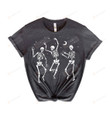 Halloween Party Dancing Skeleton Shirt Funny Skeletons Dabbing Happy Halloween Costume Unisex Classic T-Shirt Black