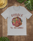 Quilting Gobble Til You Wobble Short-Sleeves Tshirt, Pullover Hoodie, Great Gift For Thanksgiving Birthday Christmas