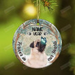 Personalized Forever In Our Hearts Pug Dog Memorial Christmas Ornament Gifts Idea For Dog Lover Dog Owner