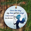 Personalized Loss Of Loved One Sympathy Ornament Since The Day My Mom Got Her Wings Christmas Condolence Gift Idea Death Anniversary Remembrance Memorial Family Friends Keepsake Tree Decorations