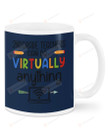 2nd Grade Teacher Can Do Virtually Anything, Arrow Through Screen, Dark Blue Mugs Ceramic Mug 11 Oz 15 Oz Coffee Mug