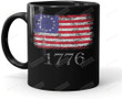 Betsy Ross Mug 4th Of July American Flag 1776 Retro Independence Day Mug Best Gifts For Friend, Family Ceramic Coffee Mug 11-15oz