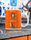 Basset Hound Yoga Inhale Exhale Ceramic Mug Great Customized Gifts For Birthday Christmas Thanksgiving 11 Oz 15 Oz Coffee Mug