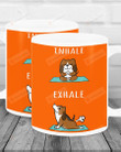 Basset Hound Yoga Inhale Exhale Ceramic Mug Great Customized Gifts For Birthday Christmas Thanksgiving 11 Oz 15 Oz Coffee Mug