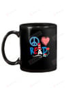 Read Peace Love, Hippie Symbol Black Mugs Ceramic Mug 11 Oz 15 Oz Coffee Mug