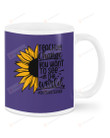 2nd Grade Teacher Hashtag, Sunflowers Purple Teach The Change You Want To See Mugs Ceramic Mug 11 Oz 15 Oz Coffee Mug