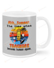 Ahh Sumer The Time When Teachers Become Human Again, Summer Vacation Mugs Ceramic Mug 11 Oz 15 Oz Coffee Mug