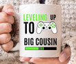 Leveling Up To Big Cousin Mug, Baby Announcement Gaming Coffee Cup For Soon To Be Big Cousins, Video Game Gift For Boys Girls, Gamer Cousin, Cute Mom Gift, Coffee Mug Gift