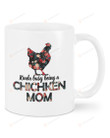 Floral Kinda Busy Being A Chicken Mom Mug Gifts For Mom, Her, Mother's Day ,Birthday, Anniversary Ceramic Changing Color Mug 11-15 Oz