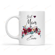 Roses Best Mom Ever Ceramic Mug Great Customized Gifts For Birthday Christmas Thanksgiving Mother's Day 11 Oz 15 Oz Coffee Mug