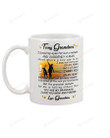 Personalized To My Grandson Sunset Scene Ceramic Mug I May Not Carry You In My Arms But I Will Always Carry You In My Heart Meaningful Gift From Grandma