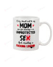 A Big Shout-out To My Mom For Having Unprotected Sex and Creating A Fucking Legend Mug Gifts For Mom, Her, Mother's Day ,Birthday, Anniversary Ceramic Changing Color Mug 11-15 Oz