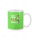 Eat, Sleep And Teach Ceramic Mug Great Customized Gifts For Birthday Christmas Thanksgiving 11 Oz 15 Oz Coffee Mug