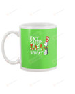 Eat, Sleep And Teach Ceramic Mug Great Customized Gifts For Birthday Christmas Thanksgiving 11 Oz 15 Oz Coffee Mug