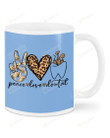 Dentist Peace Love Dental Ceramic Mug Great Customized Gifts For Birthday Christmas Thanksgiving Anniversary 11 Oz 15 Oz Coffee Mug