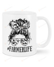 Farmer Life Girl Mug Gifts For Farmer Lovers, Birthday, Anniversary Ceramic Changing Color Mug 11-15 Oz