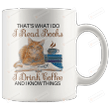 "I Read Books,I Drink Coffee" White Mugs Ceramic Mug 11 Oz 15 Oz Coffee Mug