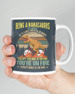 Being A Mamasaurus Is Easy It's Like Riding A Bike Mugs Ceramic Mug 11 Oz 15 Oz Coffee Mug