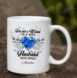 Personalized I’m Not A Widow I’m A Wife To A Husband With Wings Ceramic Coffee Mug, Mug For Husband In Heaven For Anniversary, Birthday, Father's Day, Memorial Wings Mug