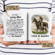Personalized Horse Riding To My Loving Mom I Am Because You Are Mug Gifts For Mom, Her, Mother's Day ,Birthday, Anniversary Customized Name Ceramic Changing Color Mug 11-15 Oz