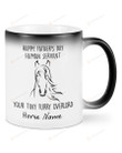 Personalized Horse Dad Happy Father's Day Human Servant Your Tiny Furry Overload White Mug Custom Name Ceramic Mug Best Gifts For Dad Horse Lovers Father's Day 11 Oz 15 Oz Coffee Mug