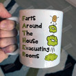 Father Farts Around The House Evacuating Rooms Funny Mug For Dad - Xmas Birthday Father Day Gifts Idea