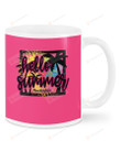 Hello Summer, Teacher Life Hashtag Mugs Ceramic Mug 11 Oz 15 Oz Coffee Mug
