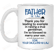Personalized Father-in-law Mug Thank You For Leading By An Example Mug Best Gifts For Father-in-law From Daughter-in-law On Father's Day 11 Oz - 15 Oz Mug