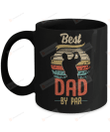 Vintage Best Dad By Par Fathers Day Funny Golf Mug Gifts For Him, Father's Day ,Birthday, Anniversary Ceramic Coffee Mug 11-15 Oz