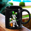 Dalmatian Dog Lovers Shamrock Beer Black Mug Happy Patrick's Day , Gifts For Birthday, Anniversary Ceramic Coffee Mug 11-15 Oz