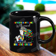 Autism Awareness Autism My Tour Guide I'm An Autism Mom Elephant Play Guitar Lovers Black Mug Gifts For Her, Mother's Day ,Birthday, Anniversary Ceramic Coffee  Mug 11-15 Oz