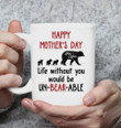Personalized Bear Family Mothers Day Mug Happy Mother's Day Life Without You Would Be Un-Bear-Able Ceramic Mug Great Customized Gifts For Birthday Christmas Mother's Day 11 Oz 15 Oz Coffee Mug