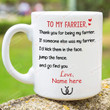 Custom To My Farrier Mug, Thank You For Being My Farrier Mug, Horse Paw Mug, Gift For Farrier From Your Horse Personalized Name Ceramic Coffee Mug - Printed Art Quotes Mug