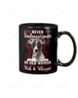 Whippet Underestimate Old Woman With A Dog Mug Gifts For Dog Mom, Dog Dad , Dog Lover, Birthday, Thanksgiving Anniversary Ceramic Coffee 11-15 Oz