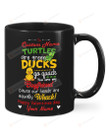 Personalized Custom Name Mug, Turtles Are Green Ducks From Fiancée, Happy Valentine's Day Gifts For Couple Lover Customized Name Ceramic Coffee 11-15 Oz Mug